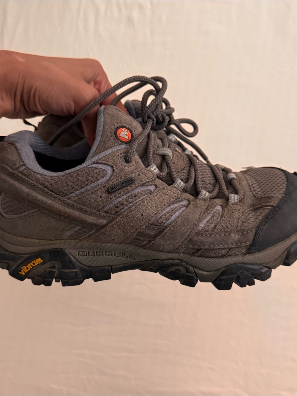 Merrell gray & brown hiking shoes